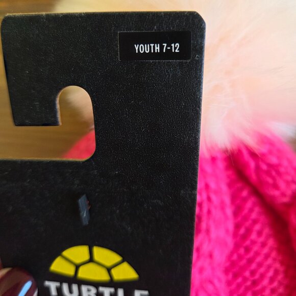Turtle Fur Youth Lizzy Faux Fur Pom Hat Cap - Picture 4 of 8